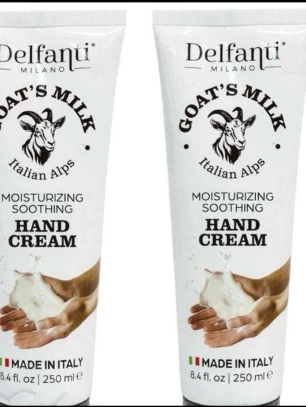 Delfanti Goat's Milk Moisturizing Hand Cream - White